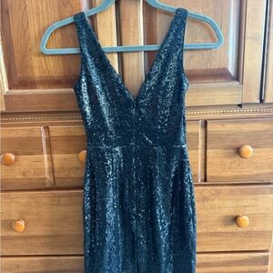 Elegant Black Sequin Dress